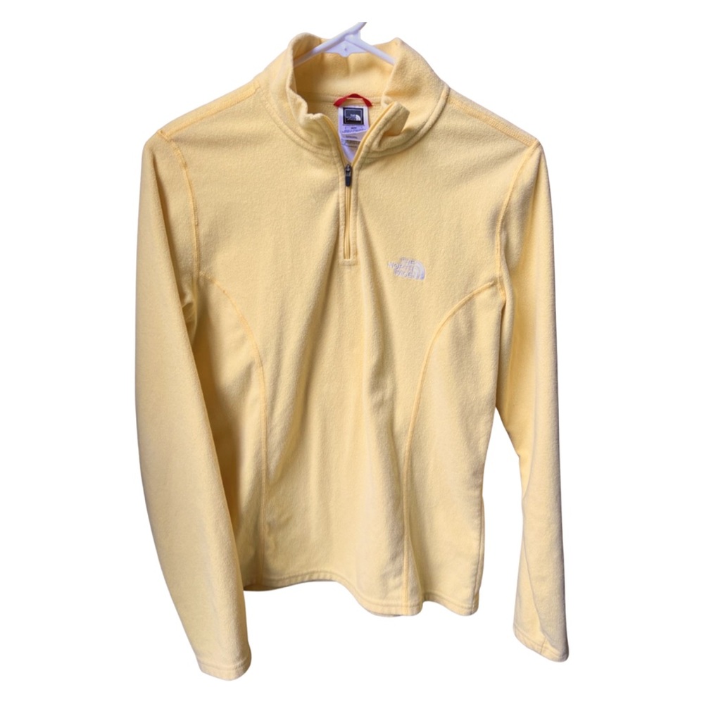 North face yellow long sleeve fleece